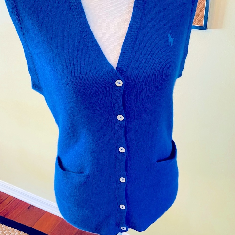 Gorgeous vintage Ralph Lauren Polo Sport cobalt blue angora blend sweate…